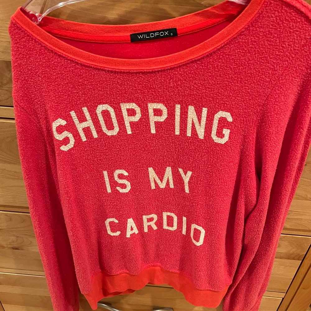 Wildfox Shopping is my cardio red size small